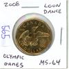 Image 1 : 2008 Loon Dance Dollar with Olympic Games symbols. MS-64 from an original roll.