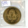Image 1 : 1971 Saskatchewan Homecoming brass medal. BU.