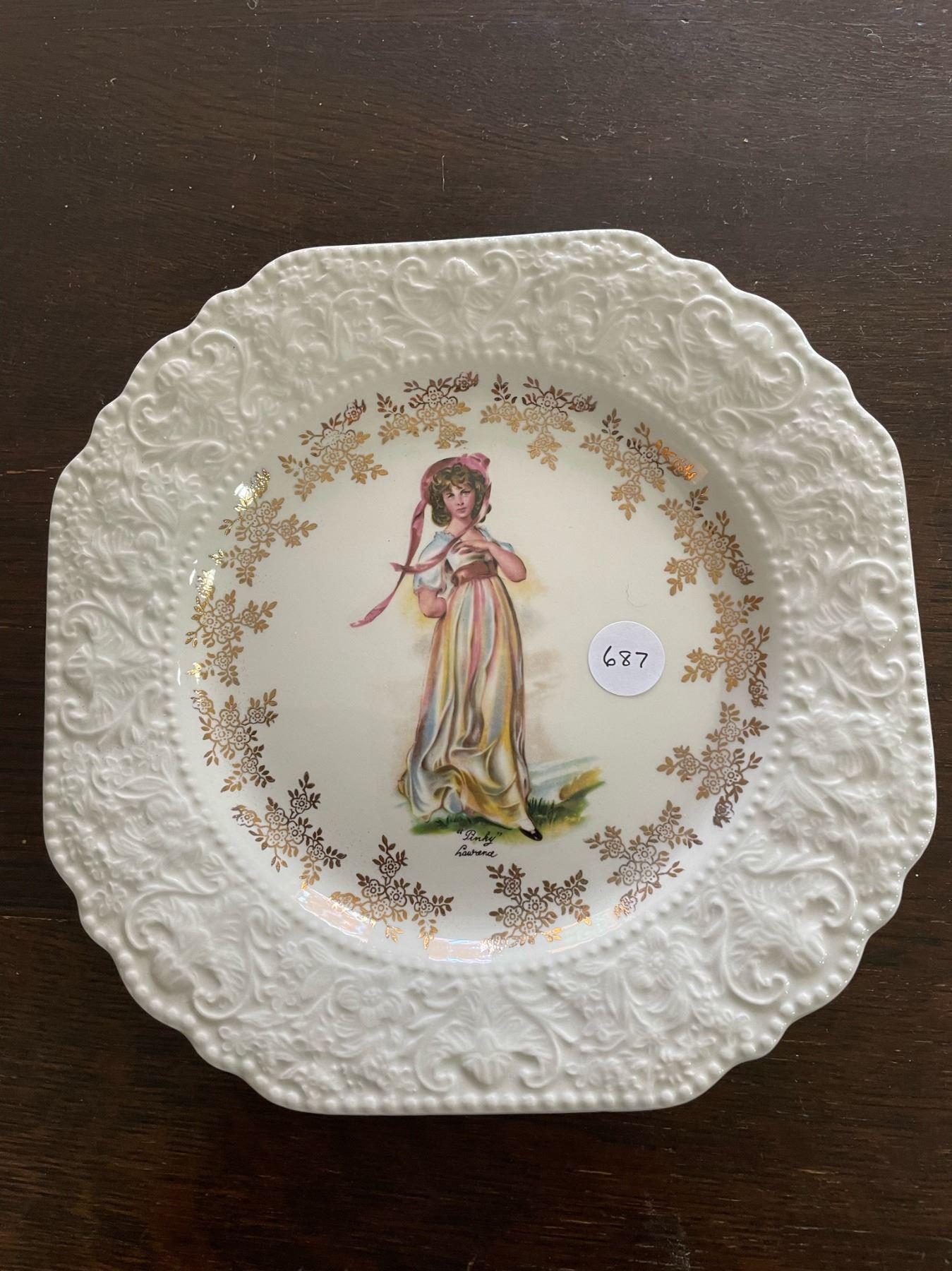 Lord Nelson Pottery England plate "Pinky" Lourence Schmalz Auctions