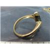 Image 5 : Gold ring stamped 10K with black stone – (stone chipped & Authenticity unchecked) & delicate necklac