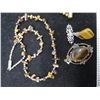 Image 2 : Hematite Bracelet, 2 Tiger eye pendants and Necklace, & brass/bronze necklace