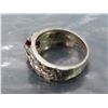 Image 6 : Sterling Silver Ring with red stone (Stone authenticity unchecked) – comes with box