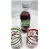 Image 4 : Coca-Cola vintage glasses - some disney - like new & Coco-Cola Life bottle, and Disney on Ice hat