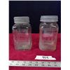 Image 1 : 2 Vintage Coffee Glass Jars w/lids - Braid's Best Coffee and Nabob Brand