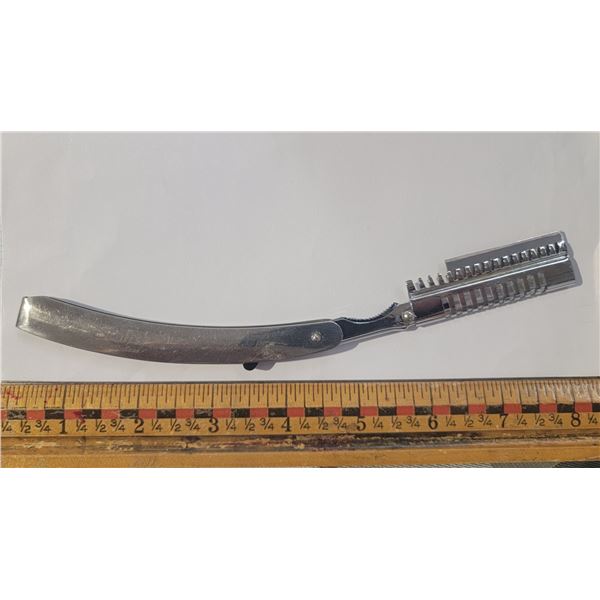 Scalpel Stainless straight razor, stamped Japan - Schmalz Auctions