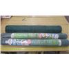 Image 1 : 3 rolls of synthetic jute - 1 partial roll, rolls are 36"x5ft