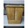 Image 1 : wooden doll armoire - 13.5"x9"x15"H