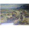 Image 2 : wagon trail framed picture - 23.5"x19.5"