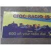 Image 2 : metal CFQC radio sign - 70"x21"