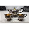 Image 2 : "Viking" E.P. copper teapot, cream and sugar dishes