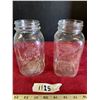 Image 1 : 2 Vintage Glass Mason Jars - Kerr & Dominion