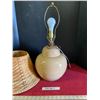 Image 2 : Vintage Lamp w/ Rattan Lamp Shade