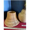 Image 3 : Vintage Lamp w/ Rattan Lamp Shade