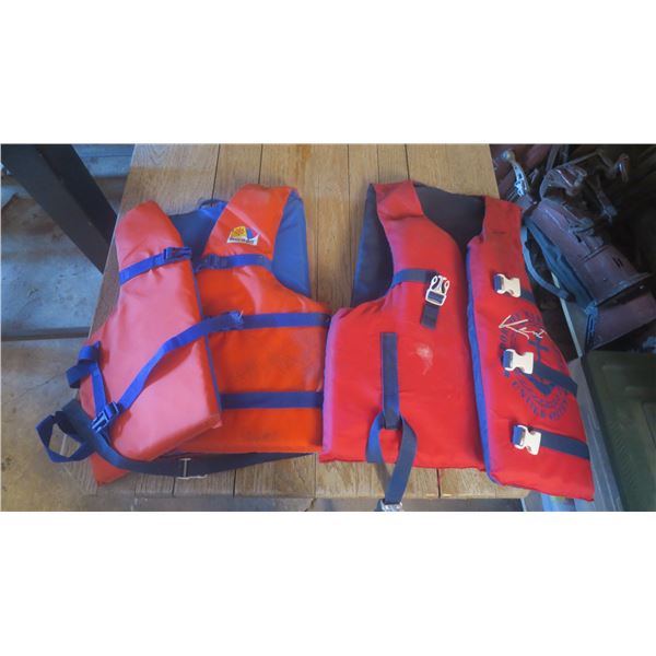 2 life jackets