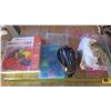 Image 1 : craft supplies - watercolor kit, rainbow loom supplies, tie-dye kit and assorted pens