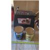 Image 1 : duratote stool tool caddy and 2 near full cans of paint