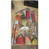 Image 1 : assorted tools - wire snips, tool organizers, carpenters pencils, drill bits, etc.
