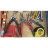 Image 2 : assorted tools - wire snips, tool organizers, carpenters pencils, drill bits, etc.