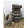 Image 3 : 6 assorted wagon wheels + 2 tire tubes