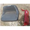 Image 1 : Tractor chair and metal storage bin