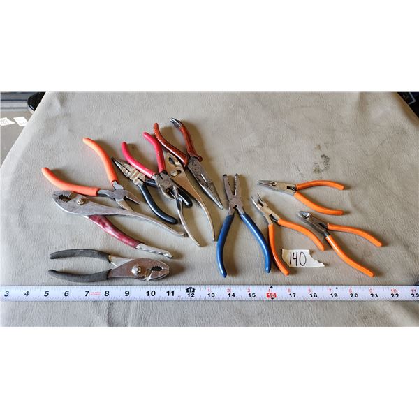 Bundle of various pliers, cutters, etc.