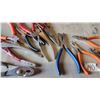 Image 2 : Bundle of various pliers, cutters, etc.