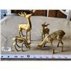 Image 1 : 4pc Brass deer family
