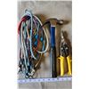 Image 3 : Assorted tools - hammer, cutters, bungie cords and small heater