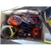 Image 2 : tub with prop, rope, hose various tool and tape measures ETC