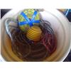 Image 3 : tub with prop, rope, hose various tool and tape measures ETC