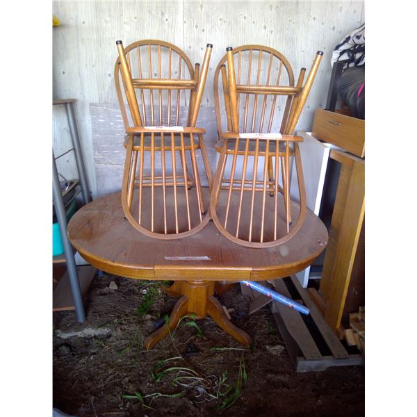 Table ( 42 x 60 x 30" H) and 4 chairs