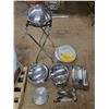 Image 1 : 309 – Restaurant Equipment- 2- Woks - Stainless steel and copper, 1 – Lidded Wok, Folding Tray Stand