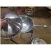 Image 7 : 309 – Restaurant Equipment- 2- Woks - Stainless steel and copper, 1 – Lidded Wok, Folding Tray Stand
