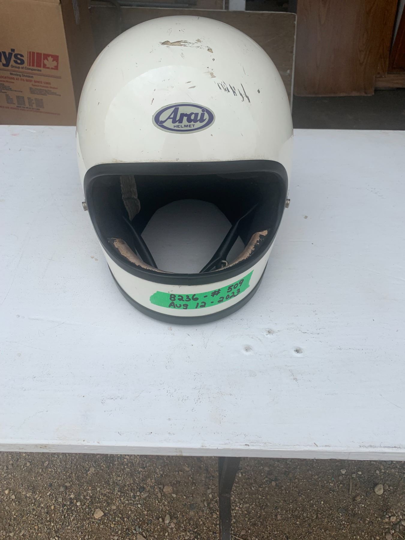 Vintage 1975 Arai motorcycle helmet sz - xl - Schmalz Auctions Vintage 1975 Arai motorcycle helmet sz - xl - Schmalz Auctions