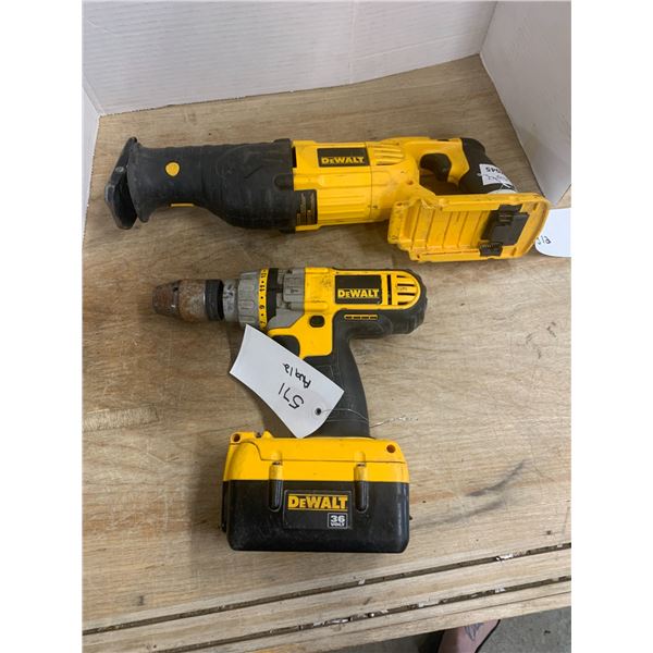 DEWALT 36 Volt reciprocating saw and 36 volt DEWALT drill