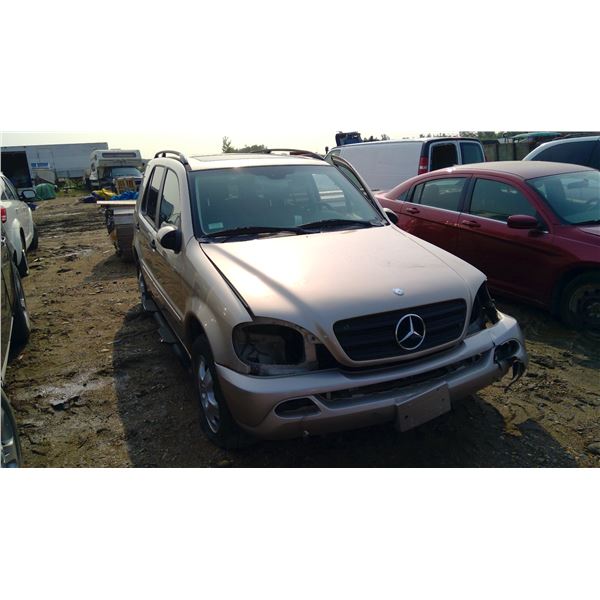 2002 Mercedes Benz ML 320  no key  VIN 4JGAB54EX2A361522