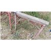 Image 2 : 2 metal Mastercraft sawhorses and 2 primitive wooden sawhorses