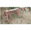 Image 3 : 2 metal Mastercraft sawhorses and 2 primitive wooden sawhorses