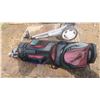 Image 2 : Golf bag, clubs and caddy