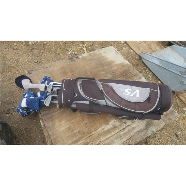 Golf bag and clubs