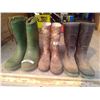 Image 1 : 3 Pr rubber boots  2 sz 7, 1 sz 10