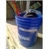 Image 1 : bucket of ice fishing/campfire supplies