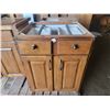 Image 8 : 4 PC oak kitchen cupboards (see description)