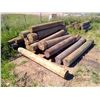 Image 2 : 25 Large corner posts 5.5-7.5' lengths 8" plus diameter