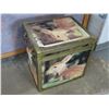 Image 4 : Decorative deer box with brass edging (15"x18"x18") + Large enamel pot