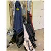 Image 1 : 5 ASSORTED PATIO UMBRELLAS & FOLDING CHAIR