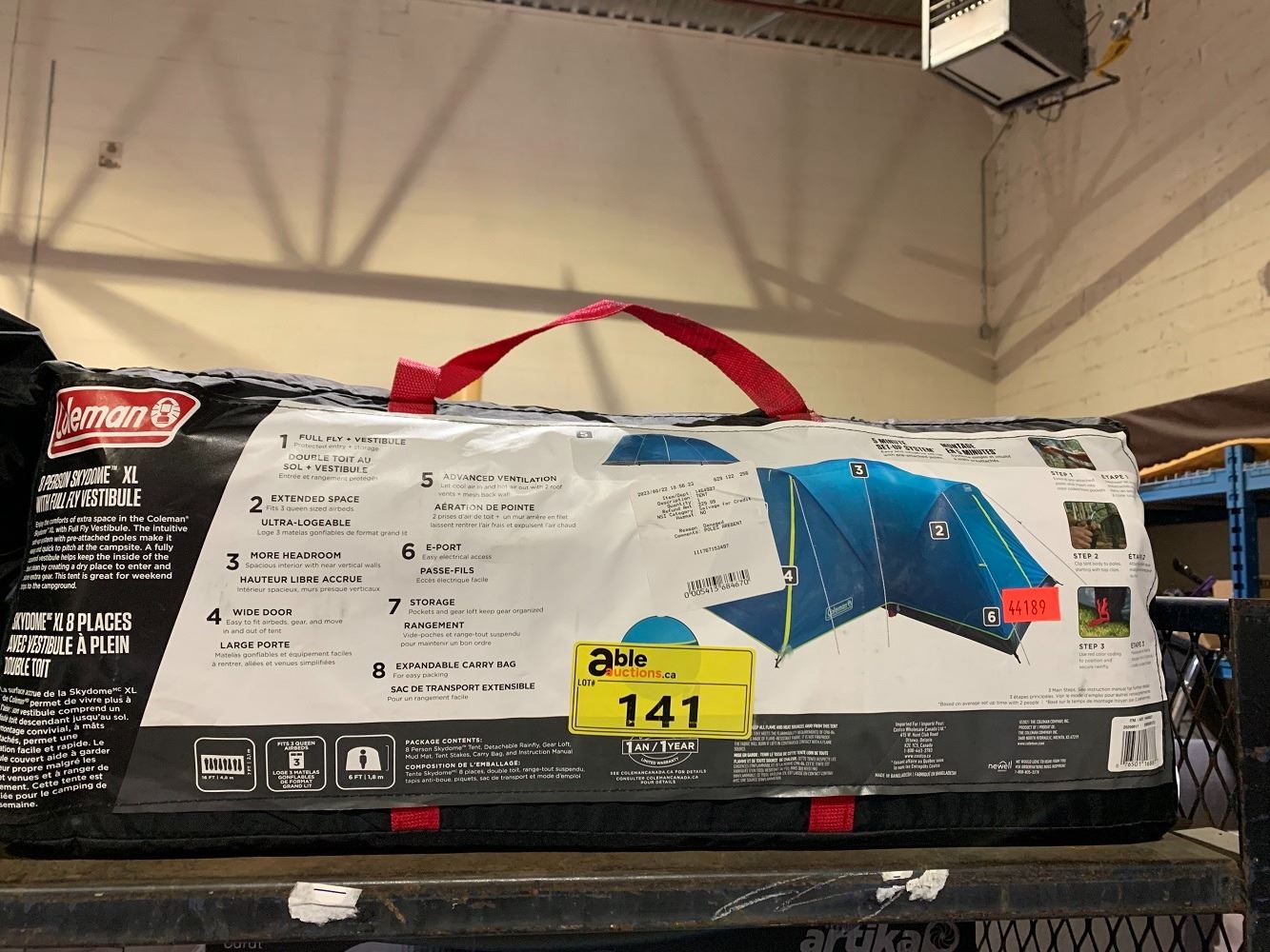 COLEMAN 8-PERSON SKYDOME XL WITH FULL FLY VESTIBULE TENT - Able Auctions