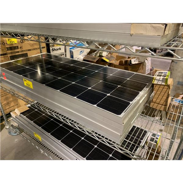 5 SOLAR PANELS BSM100M 1000W WITH SOLAR CHARGE CONTROLLER, 5 10A SOLAR CHARGE CONTROLLERS & 1 20A