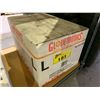 Image 1 : CASE OF 10 BOXES OF GLOVEWORKS INDUSTRIAL LATEX TEXTURED POWDER FREE DISPOSABLE GLOVES SIZE L