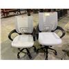 Image 1 : PAIR OF WHITE MESH ROLLING OFFICE CHAIRS